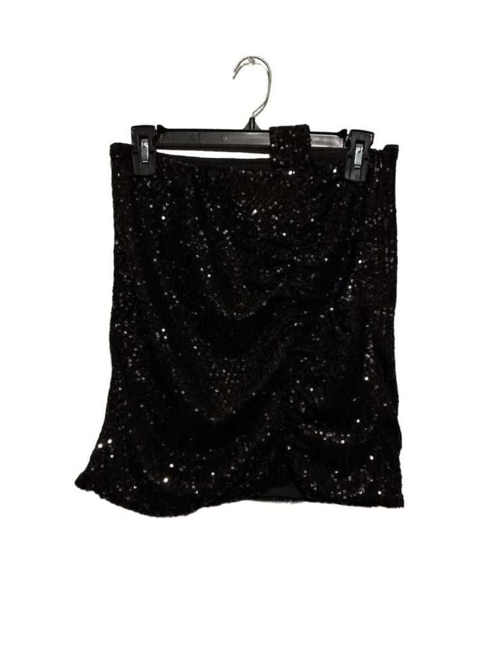 Steve Madden Women's Black Sequin Wrap Mini Skirt Size S